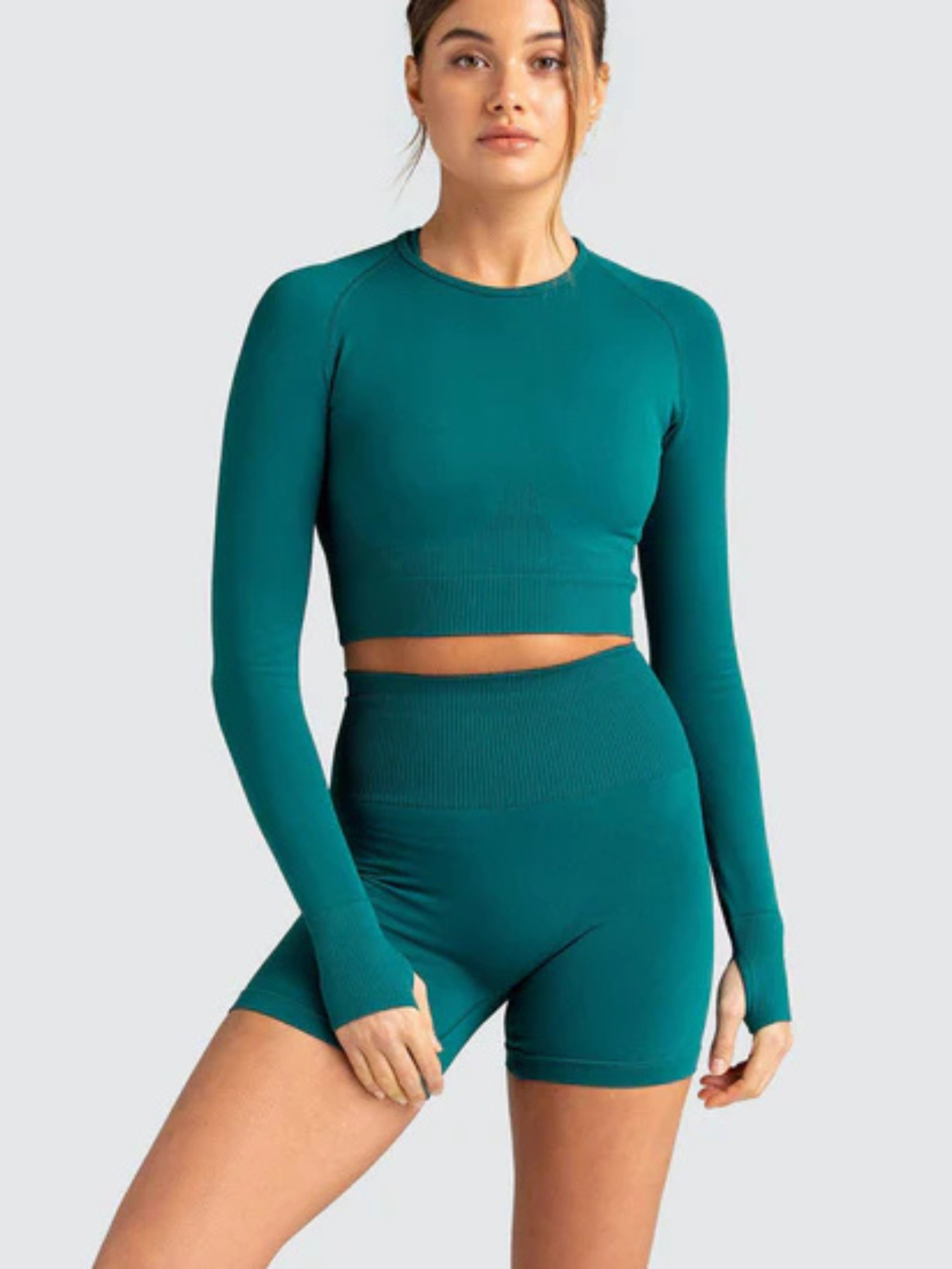 Cropped Act Fitness Manga Longa