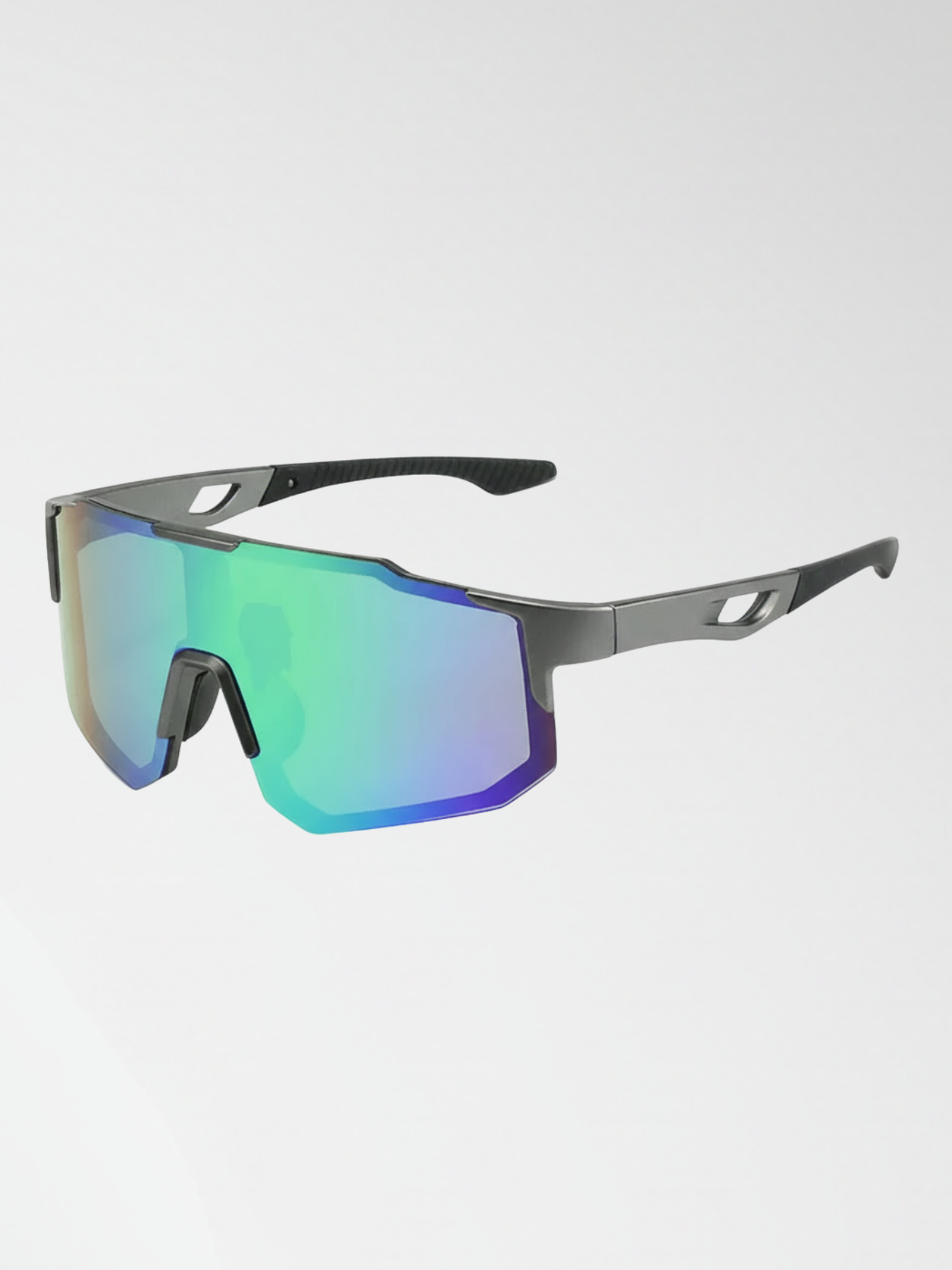 Flux Grafite/Verde  - Óculos de Sol para Corrida Ciclismo e Beach Tennis