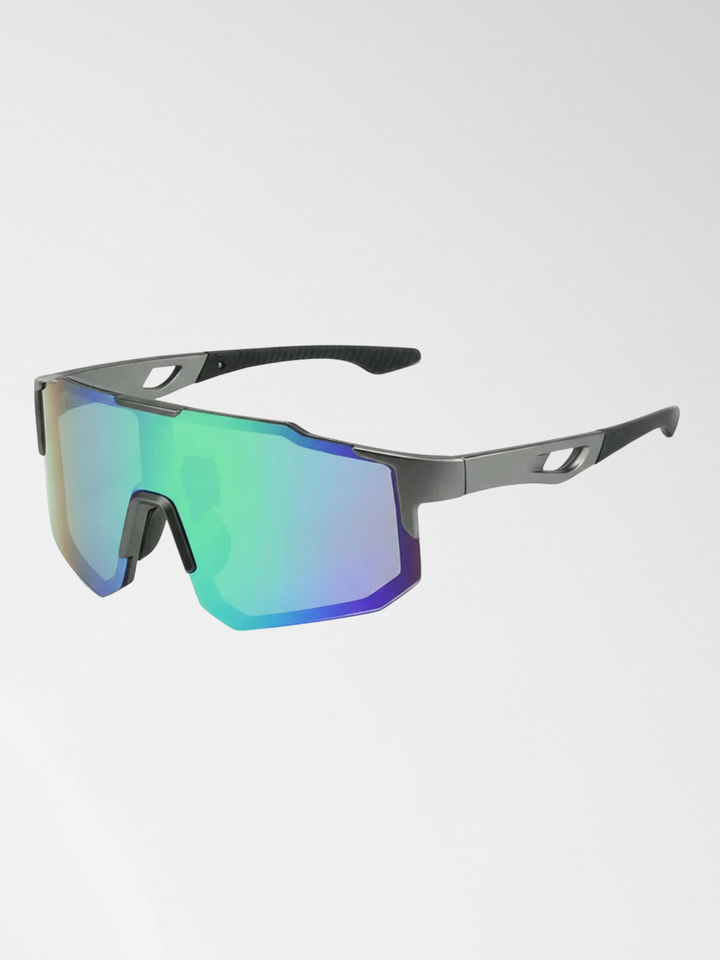 Flux Grafite/Verde  - Óculos de Sol para Corrida Ciclismo e Beach Tennis