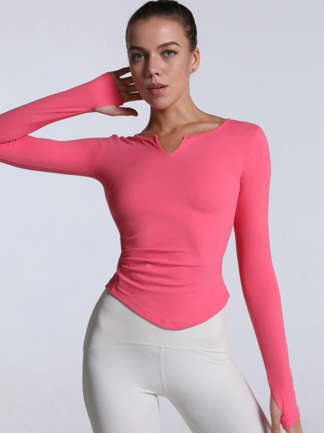 Blusa Manga Cumprida Gola V Move Act