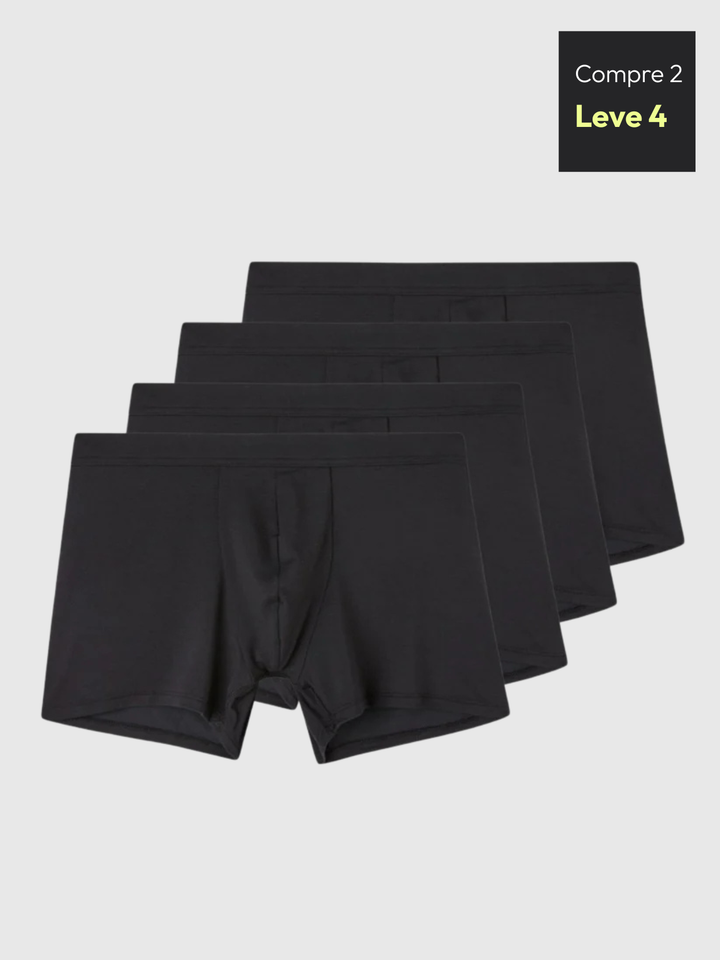 Kit 4x Cuecas Bamboo Fiber Performance - Toque Gelado Ultra Macio