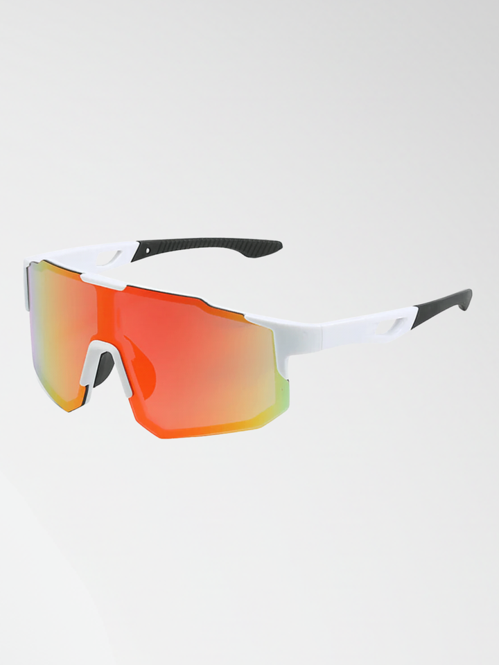 Flux  Branco/ Laranja - Óculos de Sol para Corrida Ciclismo e Beach Tennis