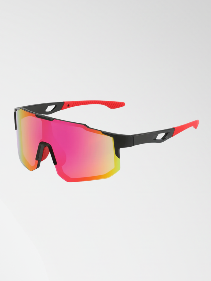 Flux  Preto/Vermelho  - Óculos de Sol para Corrida Ciclismo e Beach Tennis